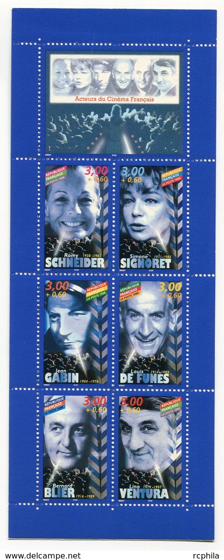 RC 13207 FRANCE BC 3193 CARNET ACTEURS DE CINÉMA 1998 NON PLIÉ A LA FACIALE NEUF ** - Personajes