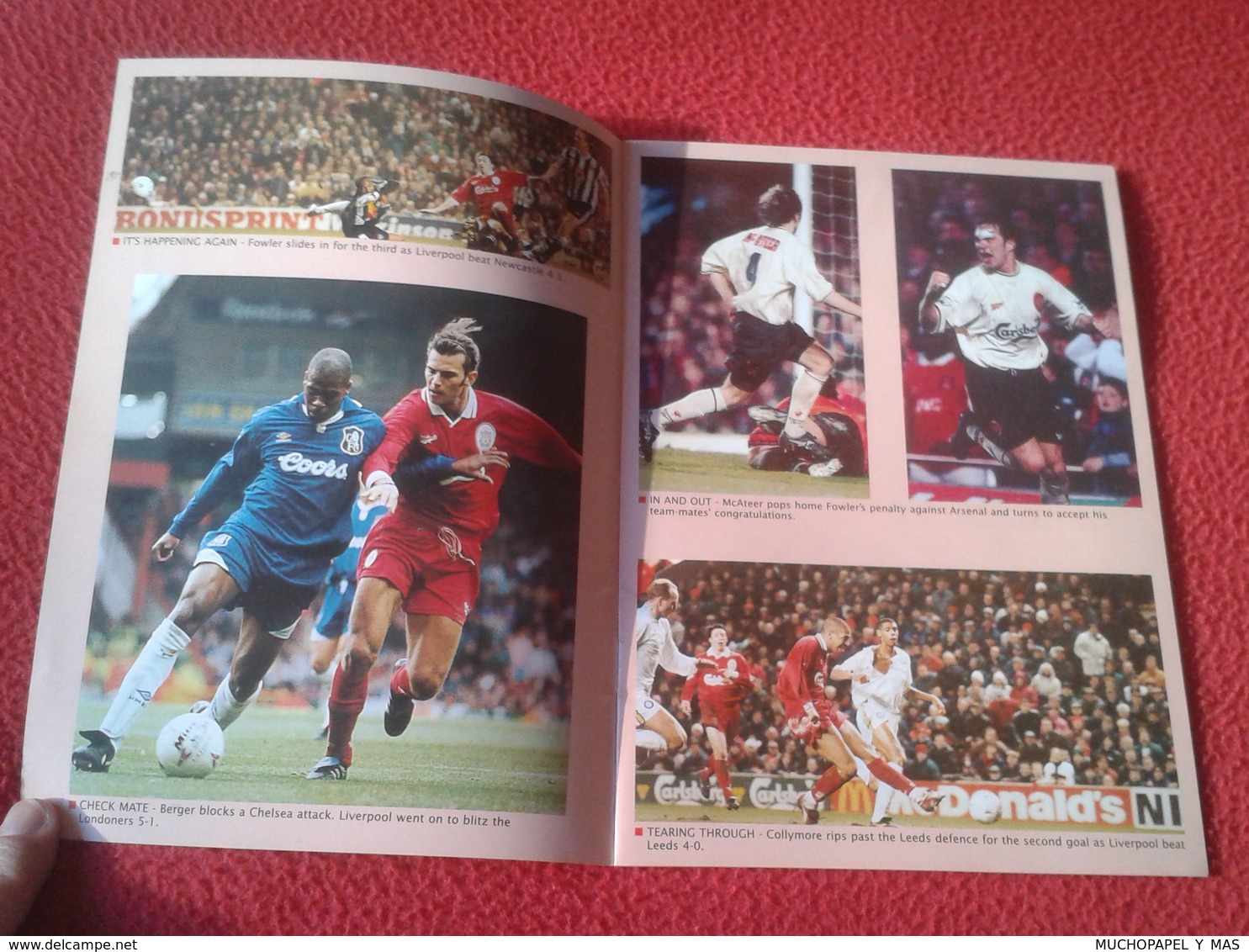 GUÍA REVISTA PROGRAMA O SIMIL LIVERPOOL F.C. PREMIER LEAGUE 96 97 A SEASON IN PICTURES DAILY POST FOOTBALL SOCCER VER FO - Sports