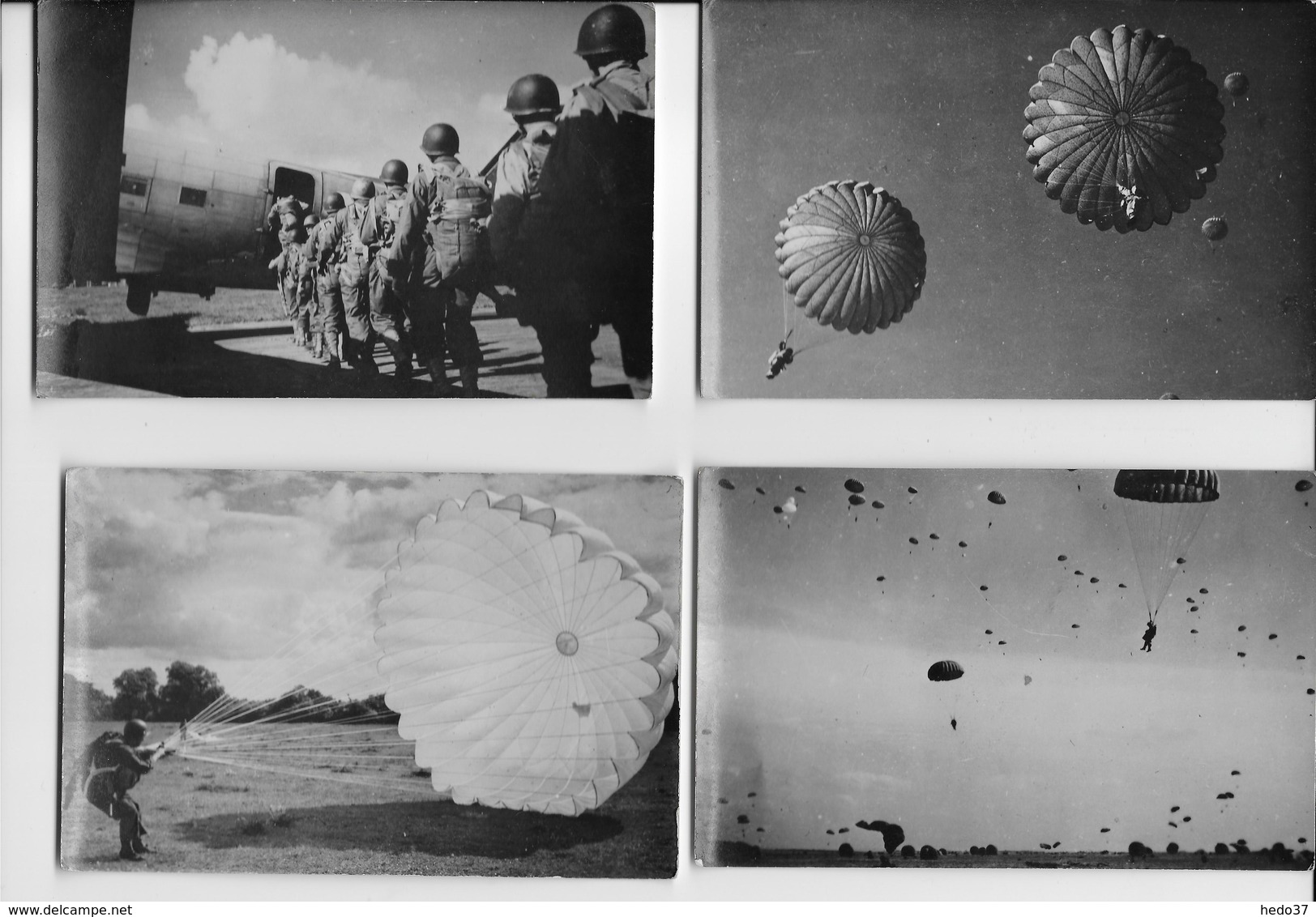 Thème Parachutisme / Aviation - Ensemble De 17 Cartes-photos - Fallschirmspringen