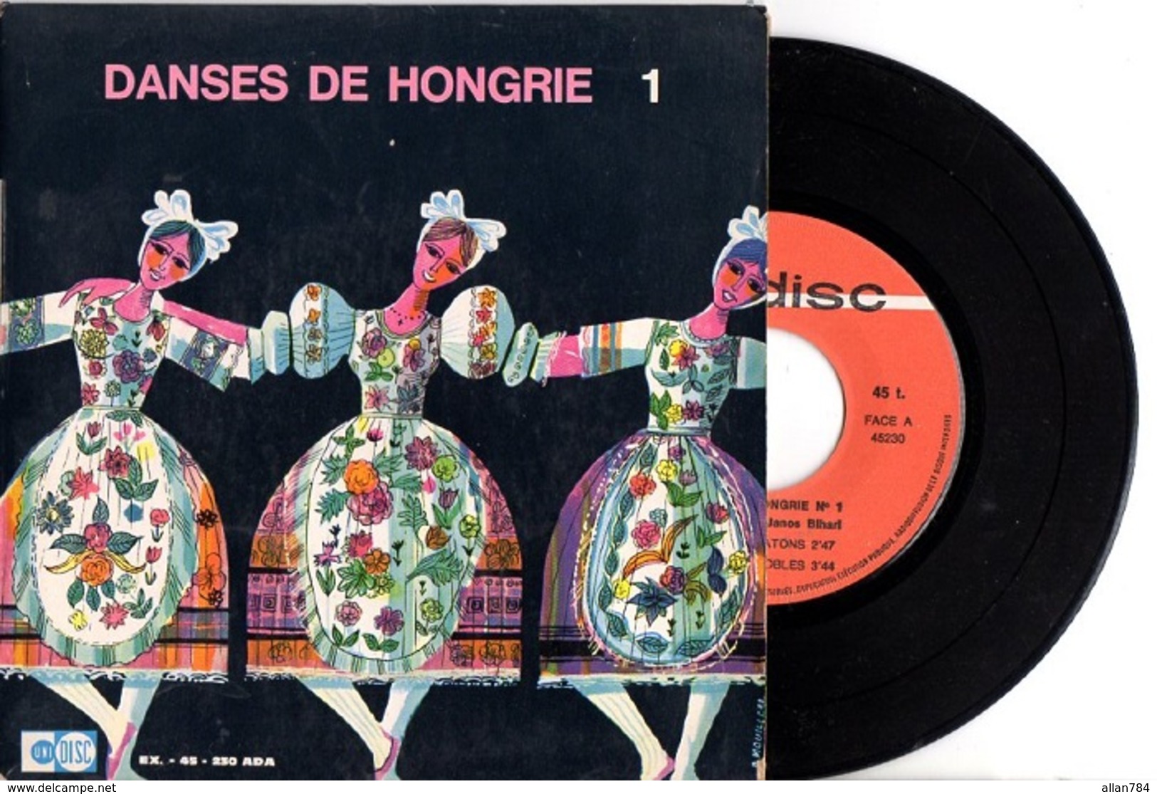 EP FOLKLORE DANSES DE HONGRIE - ANNEES 60 - AVEC ENCART  - EXC ETAT - - World Music