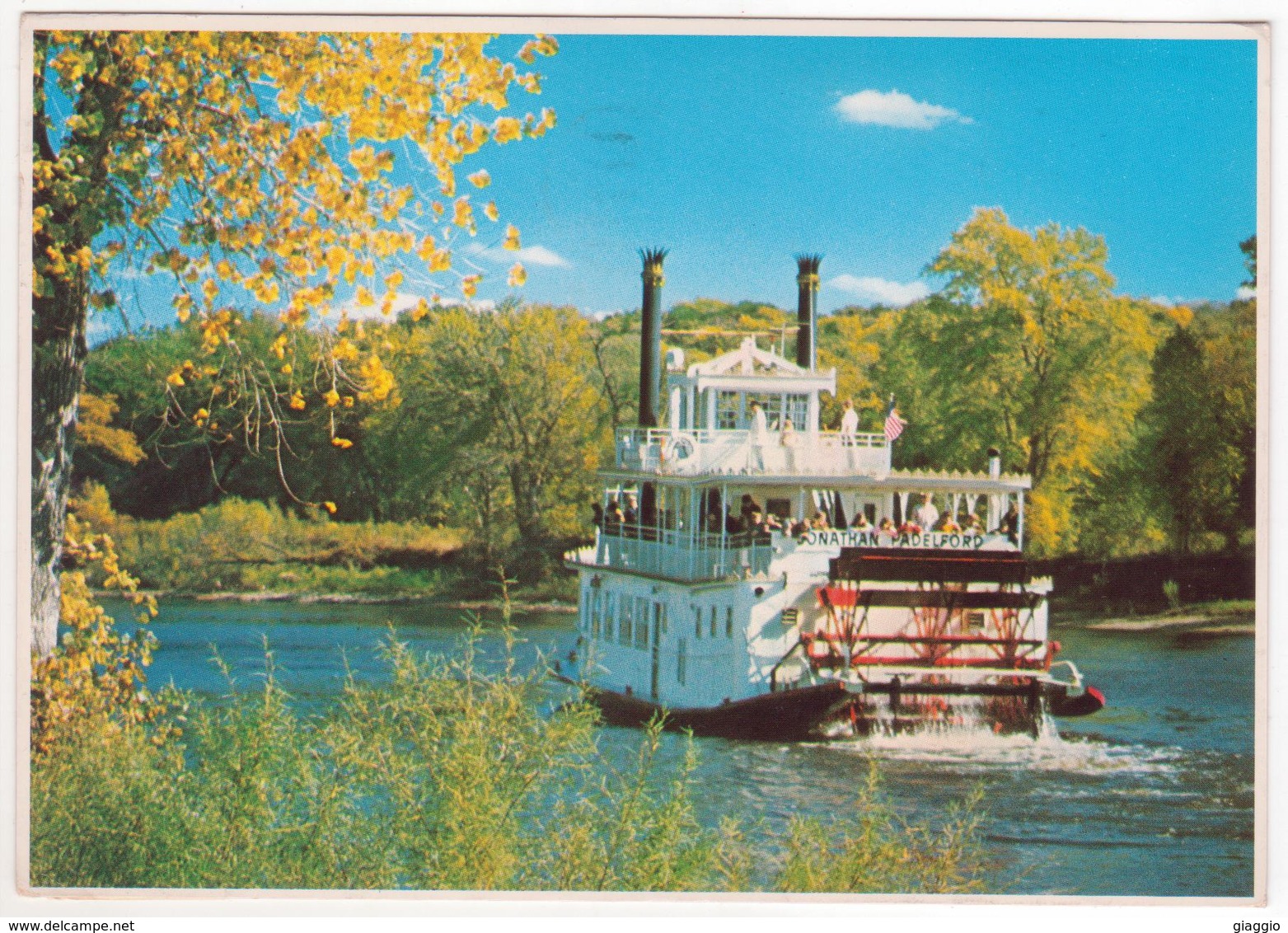 °°° 13824 - USA - MN - STERNWHEELER ON THE MISSISSIPPI - 1981 With Stamps °°° - St Paul