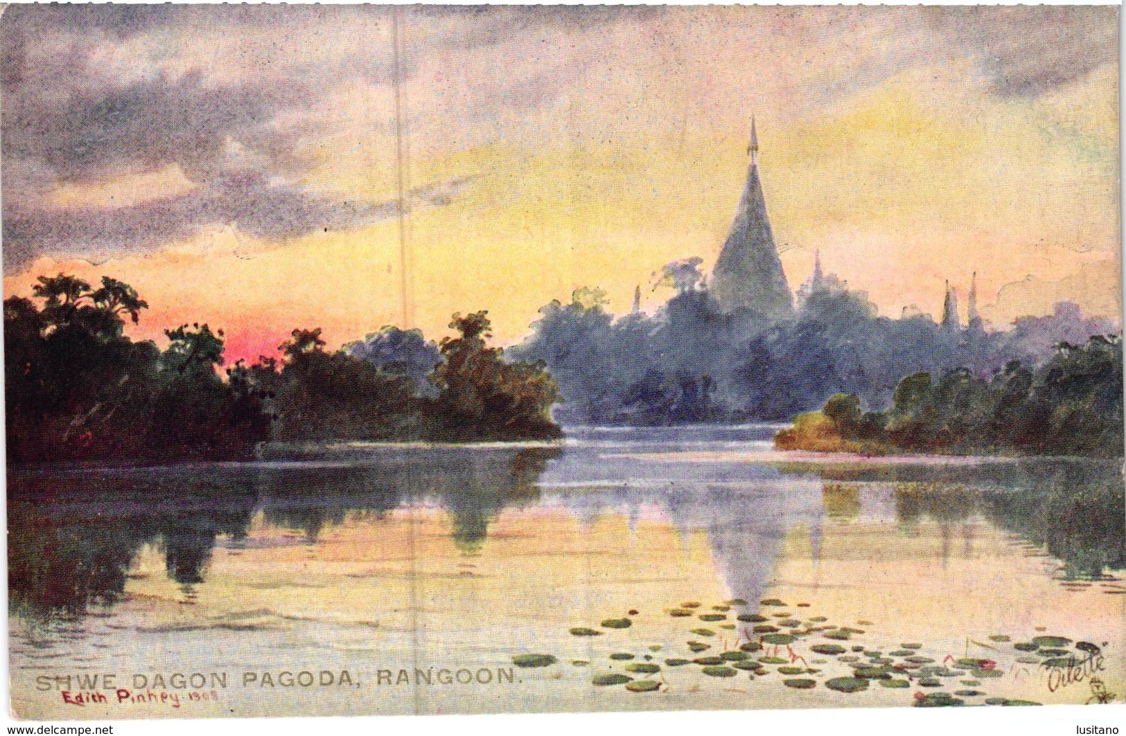 Burma -  Shwe Dagon Pagoda , Rangoon - Birmanie Birmania - Tucks Postcard ( Myanmar ) - Myanmar (Burma)