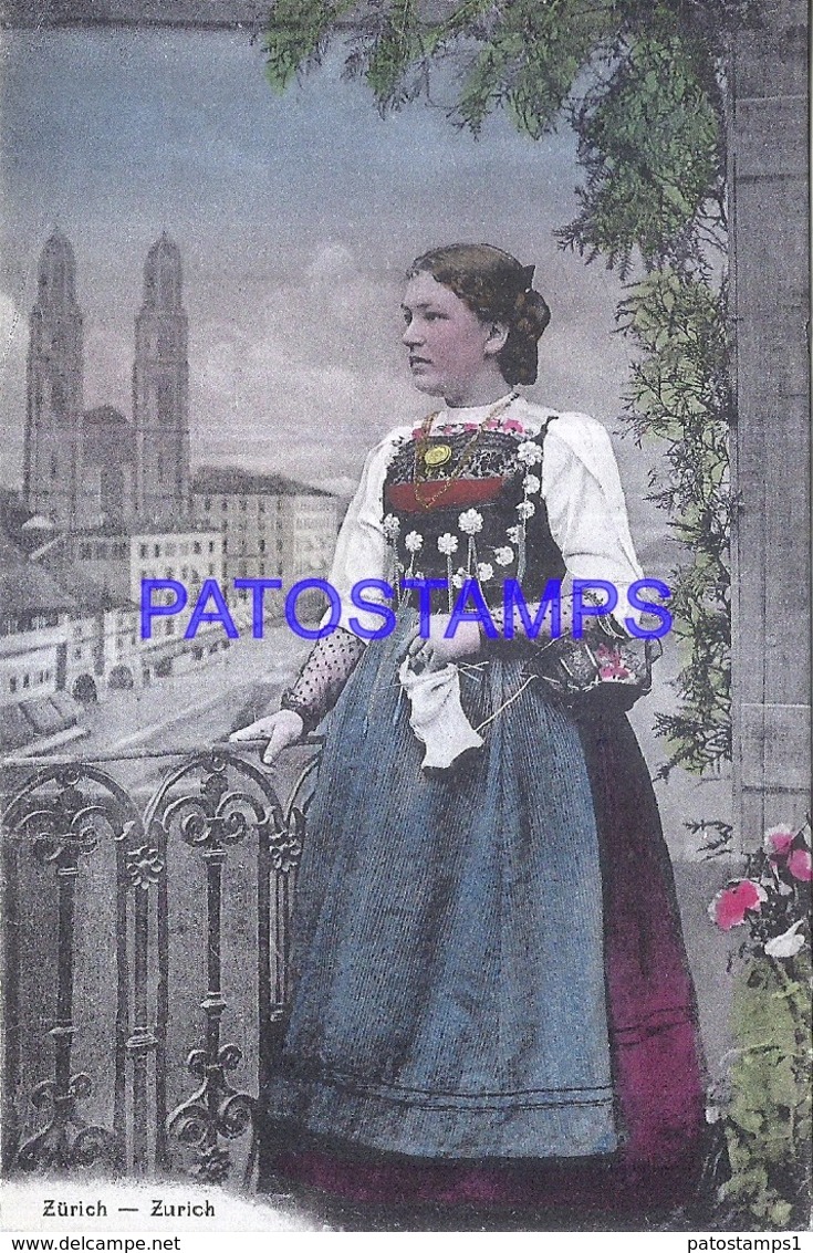 118804 SWITZERLAND ZÜRICH NEUENBURG COSTUMES WOMAN POSTAL POSTCARD - Noiraigue 