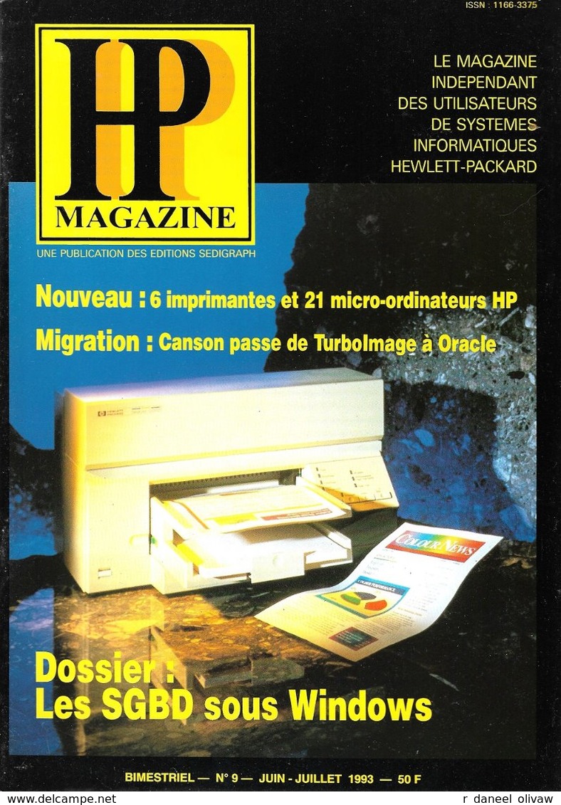 HP Magazine N°9 - Juin-juillet 1993 (TBE+) - Informatica