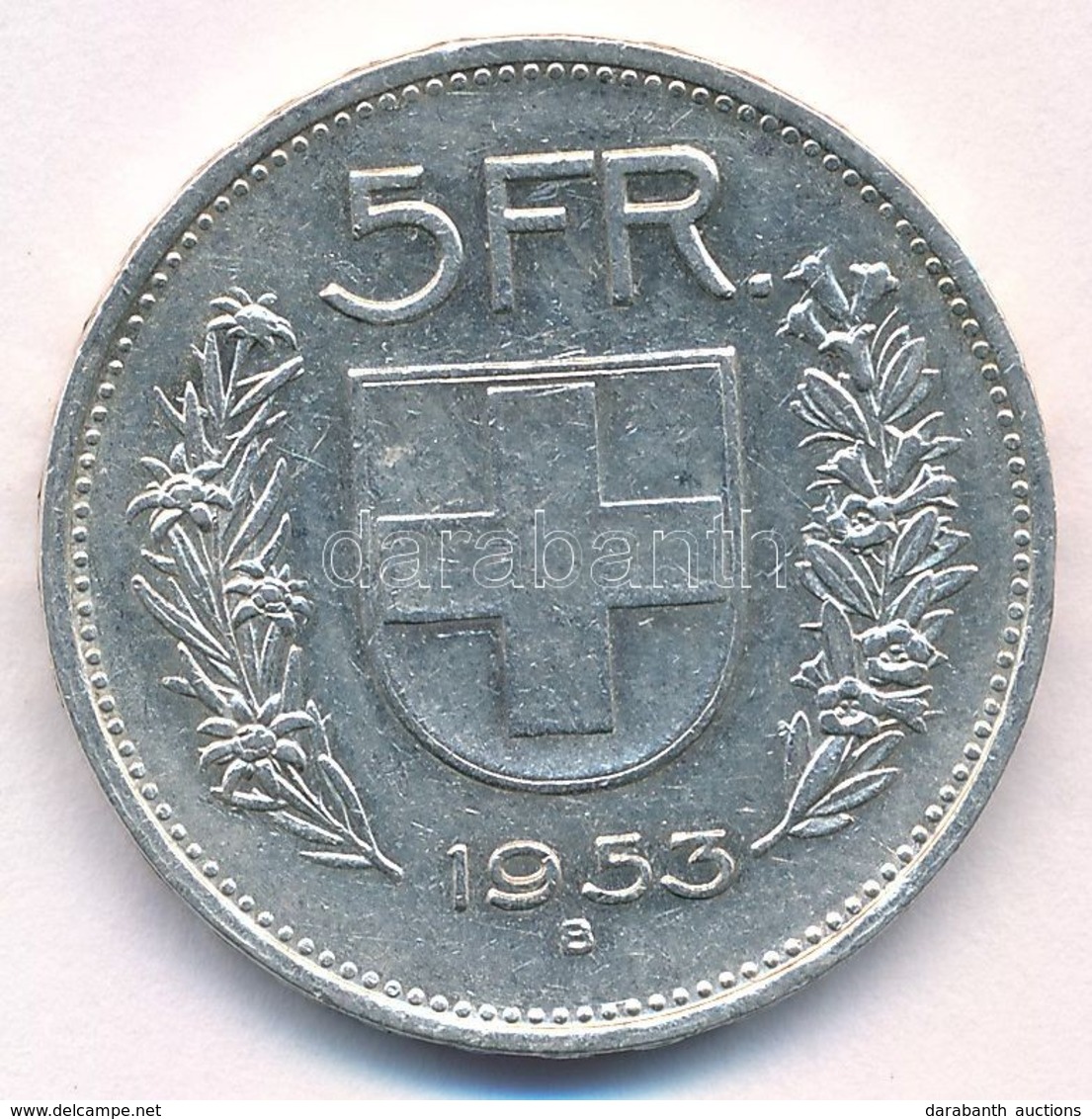 Svájc 1953B 5Fr Ag T:2
Switzerland 1953B 5 Francs Ag C:XF
Krause KM#40 - Zonder Classificatie