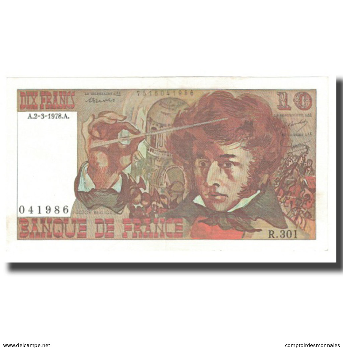 France, 10 Francs, Berlioz, 1978, 1978-03-02, NEUF, Fayette:63.24, KM:150c - 10 F 1972-1978 ''Berlioz''