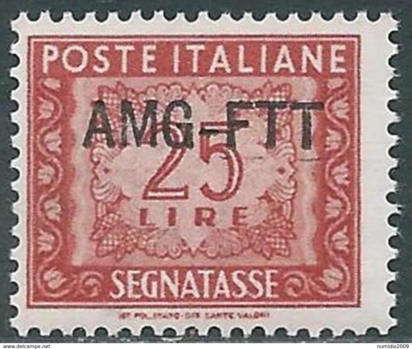 1949-54 TRIESTE A SEGNATASSE 25 LIRE MNH ** - UR33 - Taxe