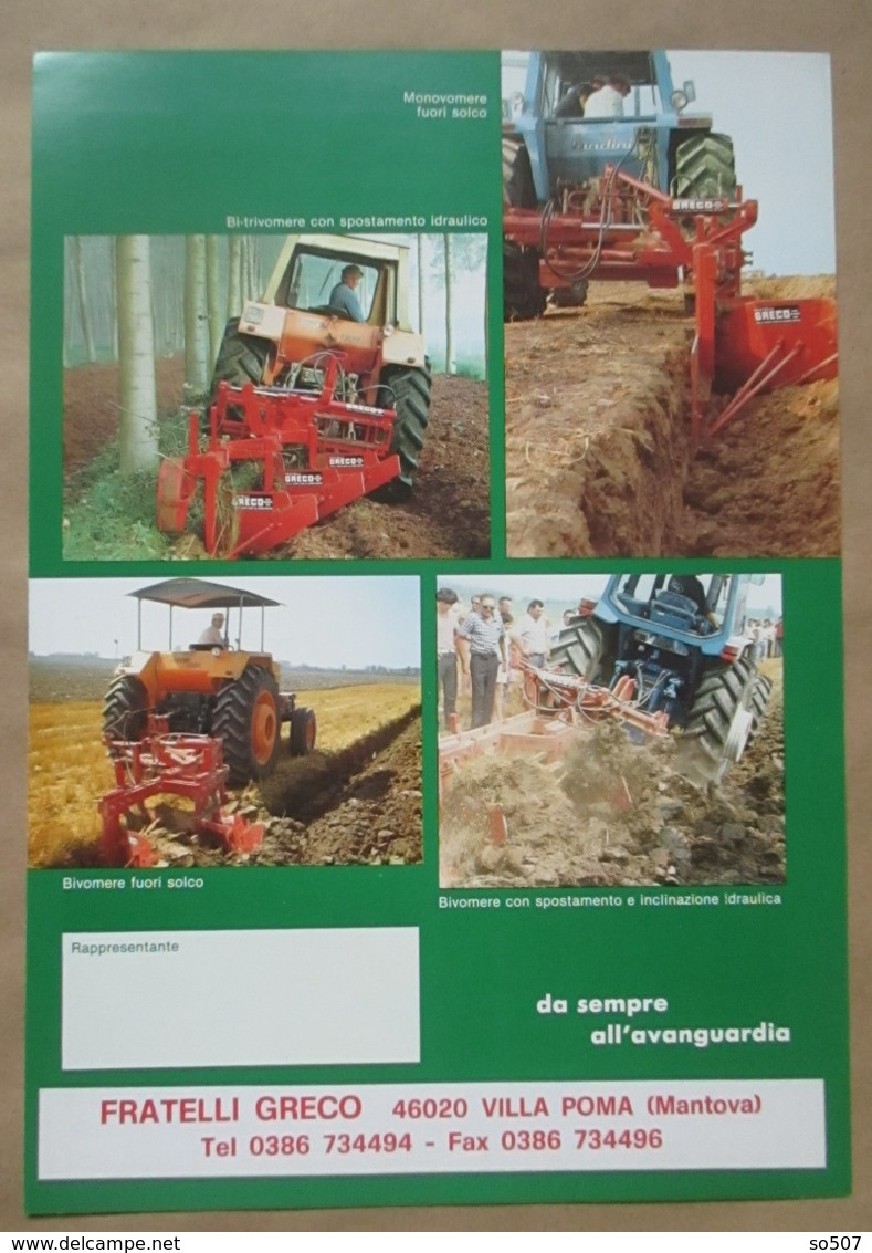 Greco Machine-Types Of Fiat Tractor, Agricultural Machines- Catalog, Prospekt, Brochure- Italy - Traktoren