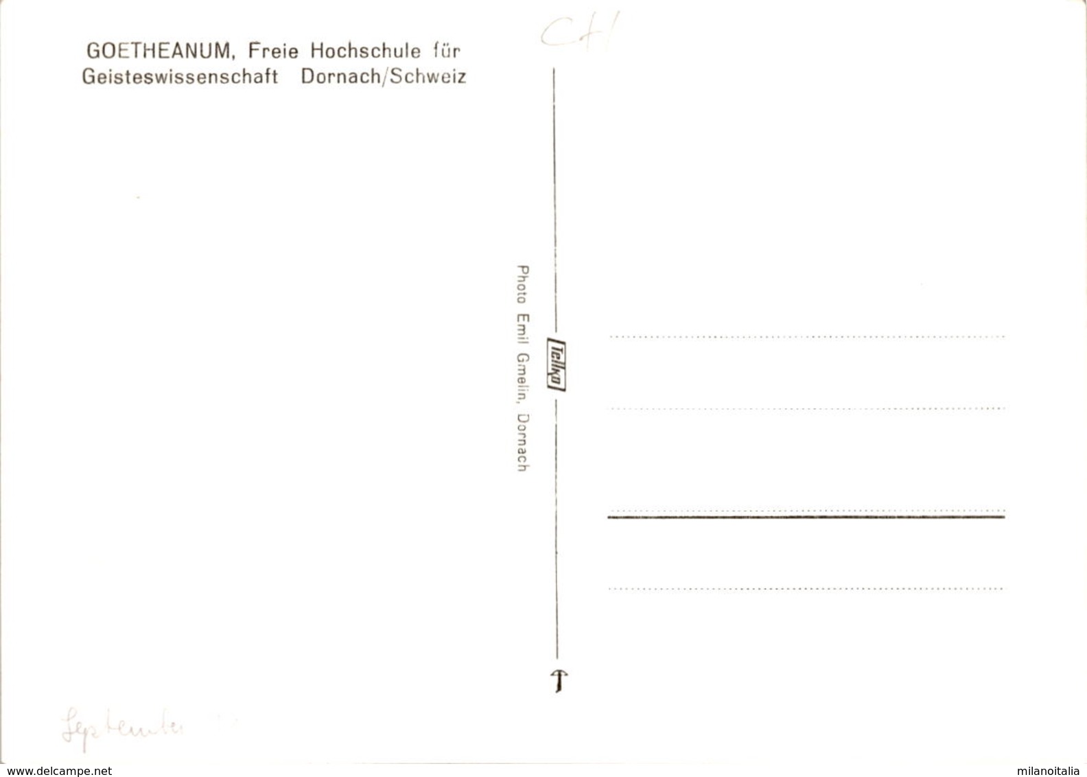 Goetheanum - Dornach * Sept. 1957 - Dornach