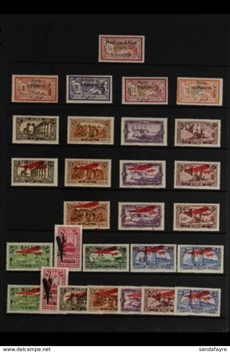 SYRIA 1924-47 NHM AIR POST COLLECTION Presented On Stock Pages That Includes 1924 5pi On 1f, 1924 Surcharged Set, Most O - Other & Unclassified