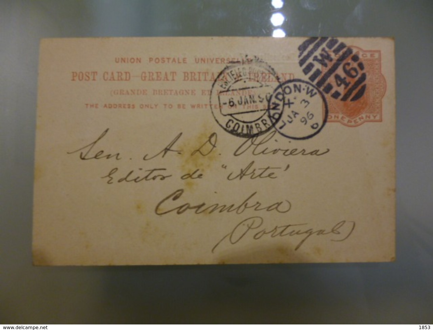 POSTAL STATIONERY - DULAU &CO - LONDON TO PORTUGAL(COIMBRA) - Brieven En Documenten