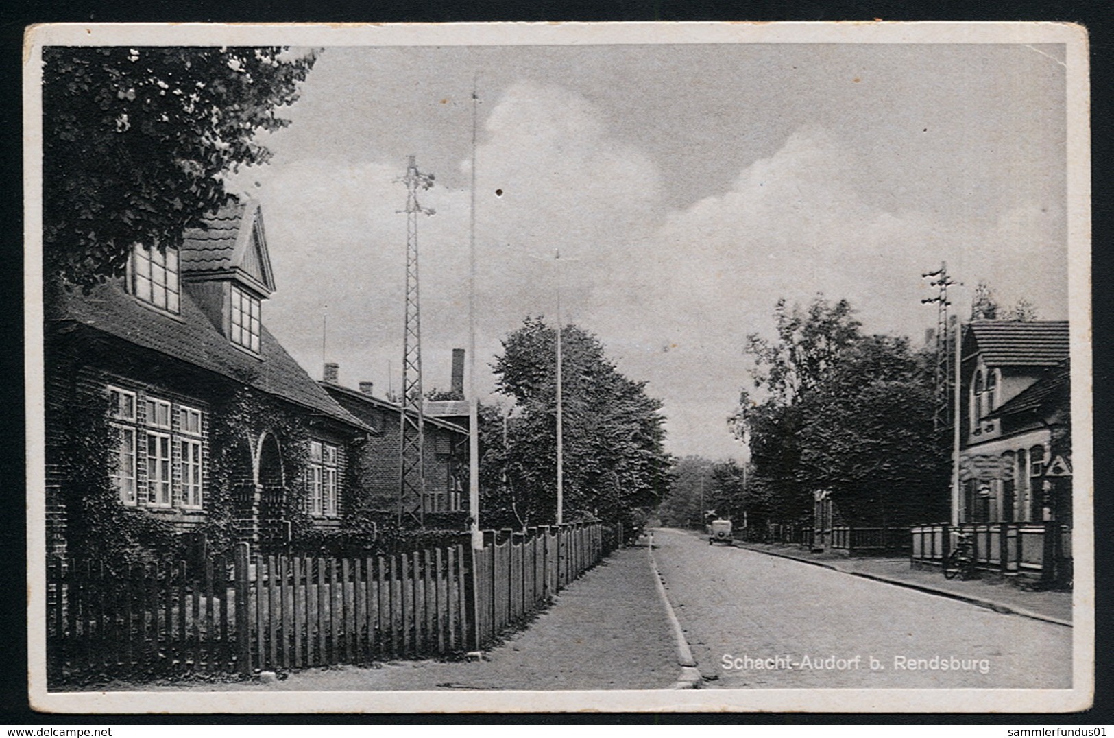 AK/CP Schacht Audorf Osterrönfeld  Rendsburg   Straße   Ungel./uncirc. Ca 1940   Erhaltung /Cond.  2 / 2-   Nr. 00854 - Rendsburg