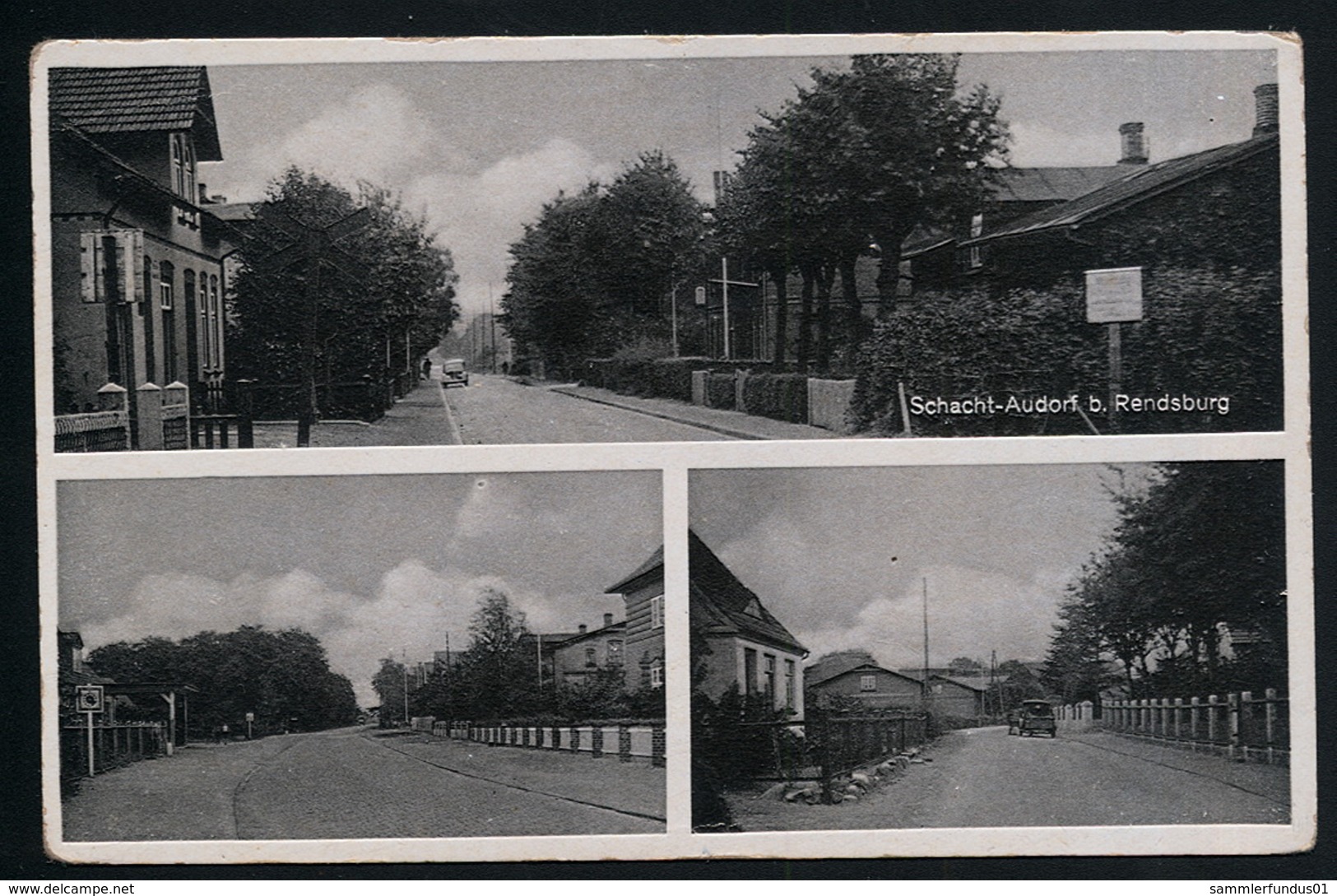 AK/CP Schacht Audorf Osterrönfeld  Rendsburg   Straßen   Ungel./uncirc. Ca 1940   Erhaltung /Cond.  2 / 2-   Nr. 00855 - Rendsburg