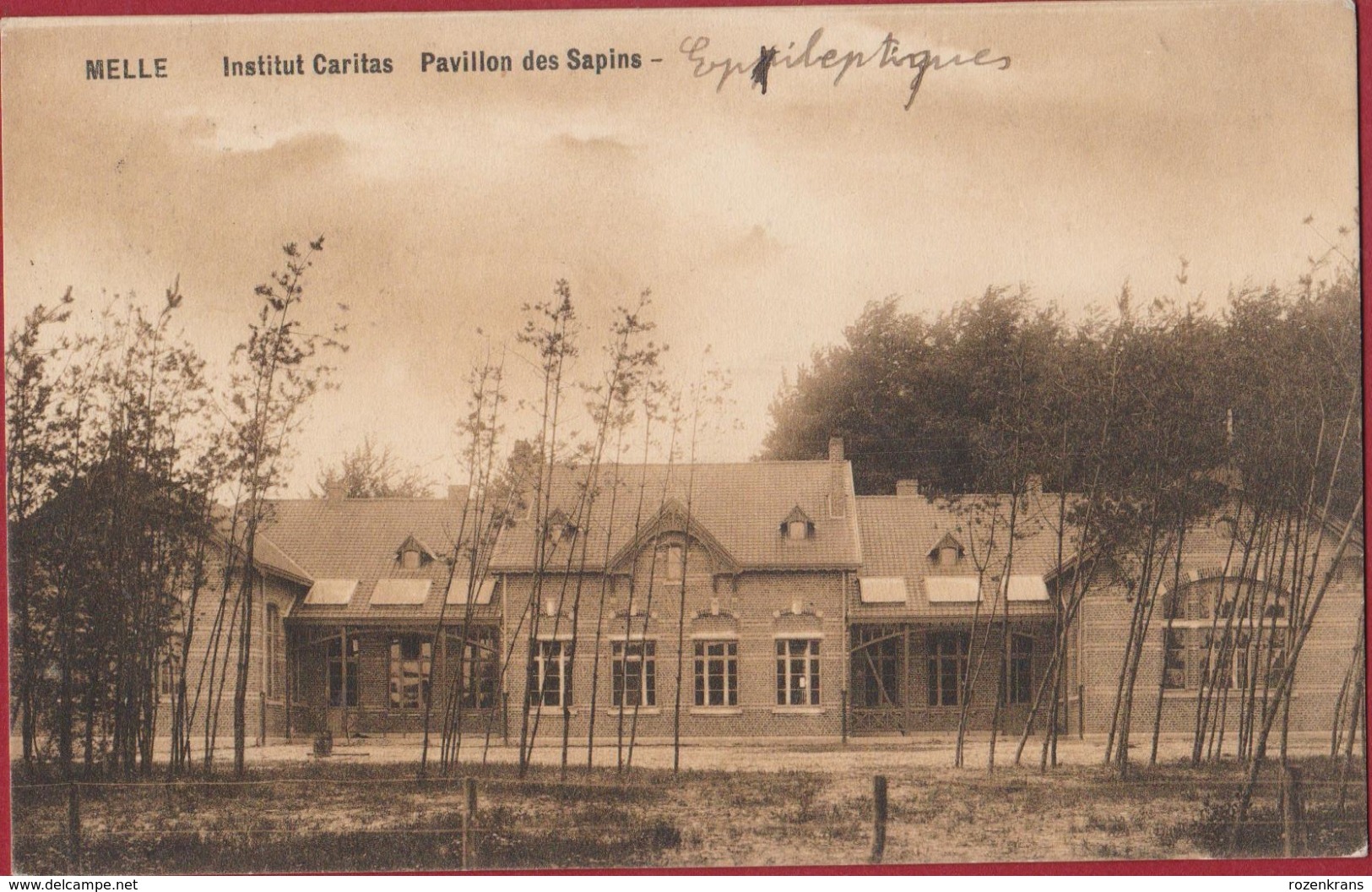 Melle Institut Asile Caritas Gesticht Pavillon Des Sapins 1908 ZELDZAAM - Melle