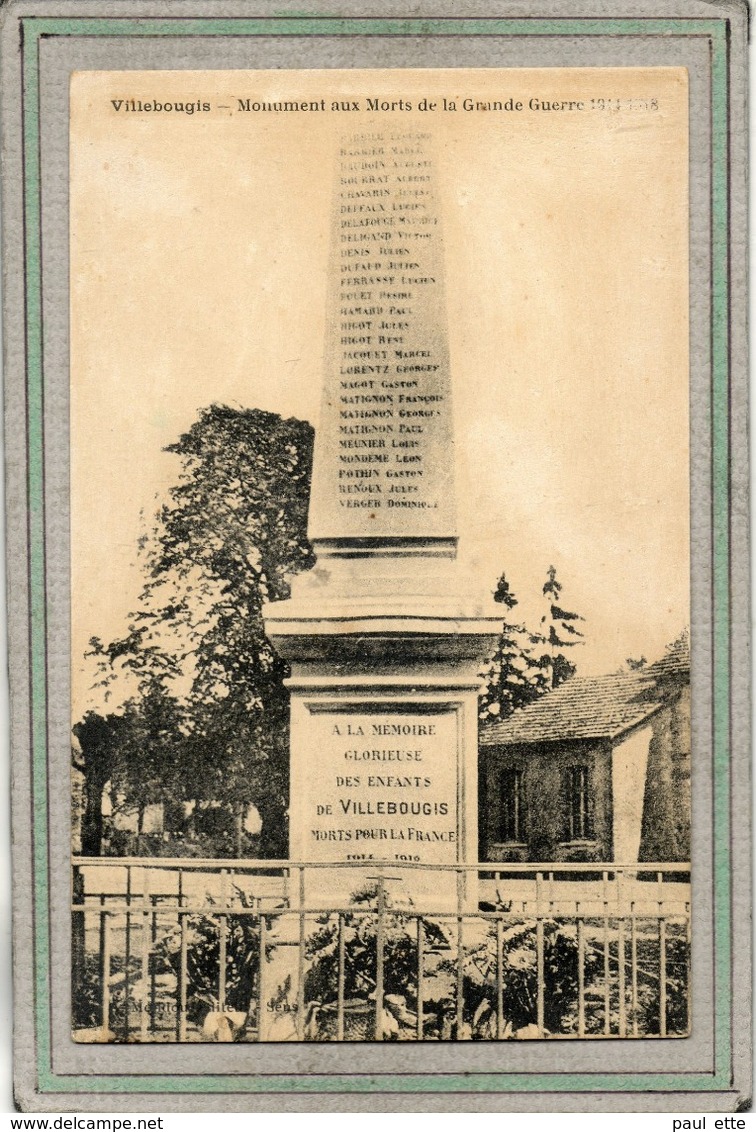 CPA - VILLEBOUGIS (89) - Aspect Du Monument Aux Morts Dans Les Années 20 - Villebougis