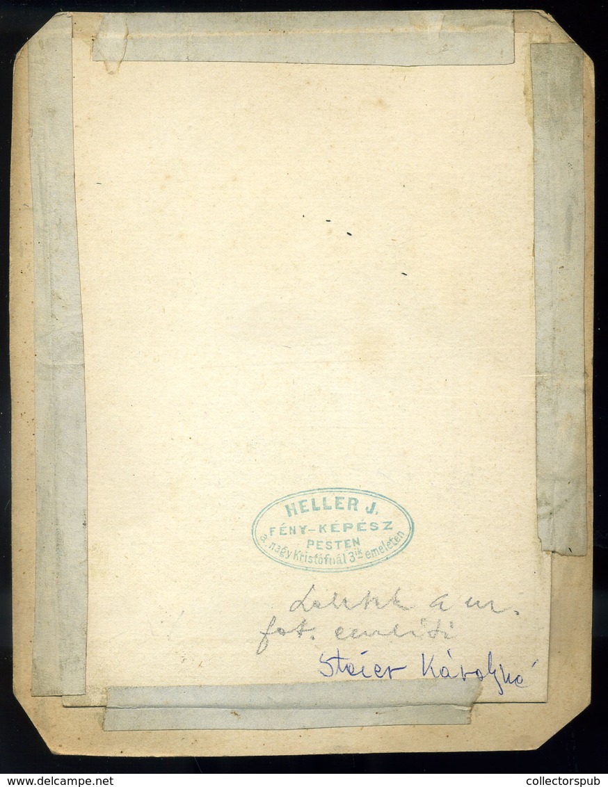 PEST 1847 (cca.!!) Heller József : Steier Károlyné Fotó, ( A Verson :  "nagy Kristófnál A 3. Emeleten" Patika Váci Utca  - Andere & Zonder Classificatie