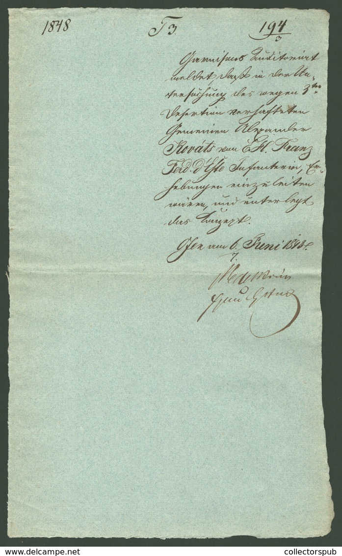 1848. SZABADSÁGHARC Érdekes iratgyűjtemény!  lásd részletes leírás  /  1848 REVOLUTION interesting document collection