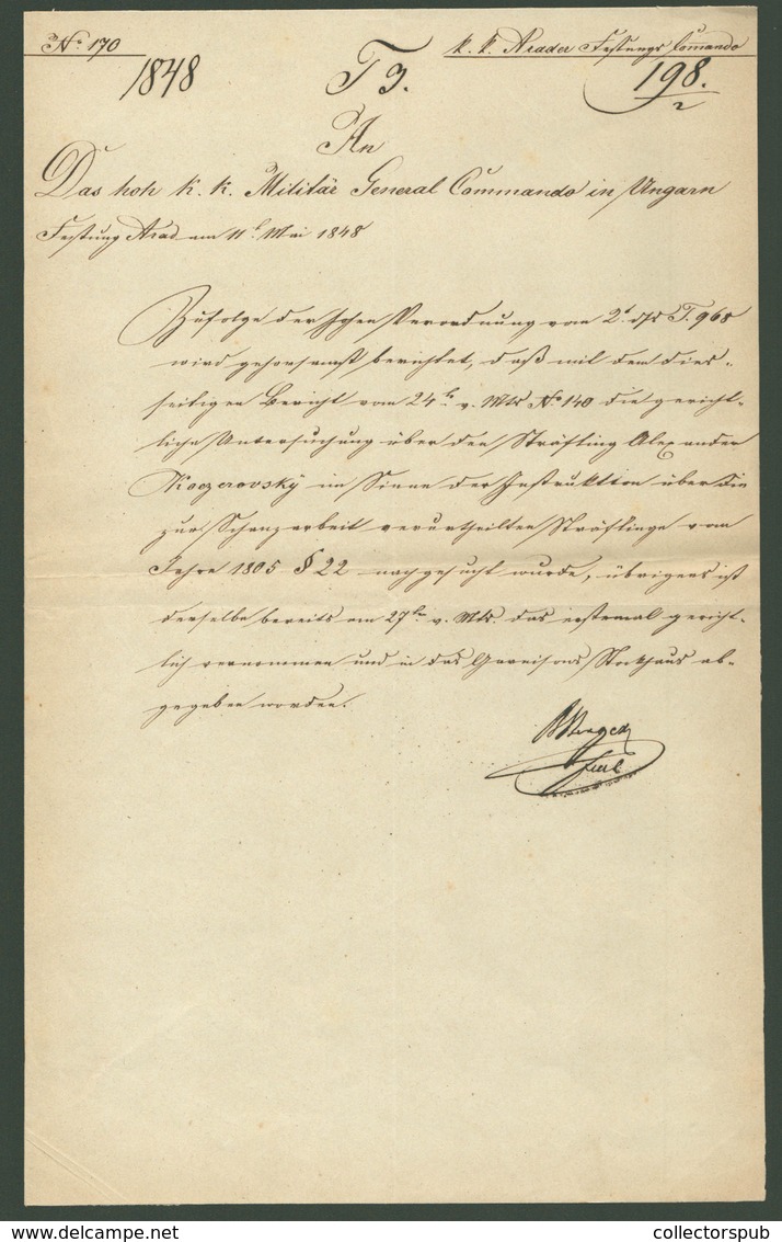 1848. SZABADSÁGHARC Érdekes iratgyűjtemény!  lásd részletes leírás  /  1848 REVOLUTION interesting document collection