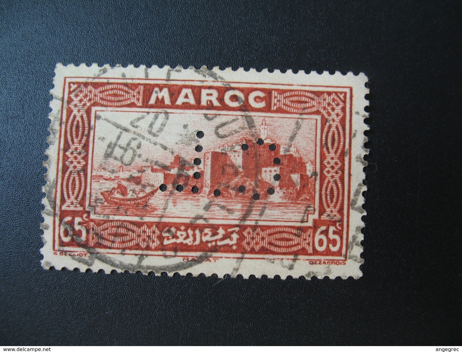 Perforé Perfin Maroc , Perforation : CL 10   à Voir - Andere & Zonder Classificatie