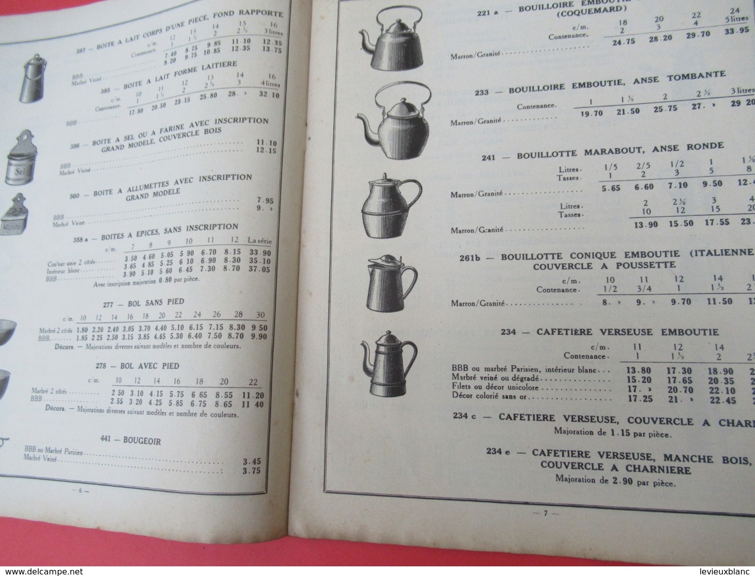 Catalogue- Tarif/ Ustensiles De Cuisine Emboutis/ Vers 1931   CAT259 - Other & Unclassified