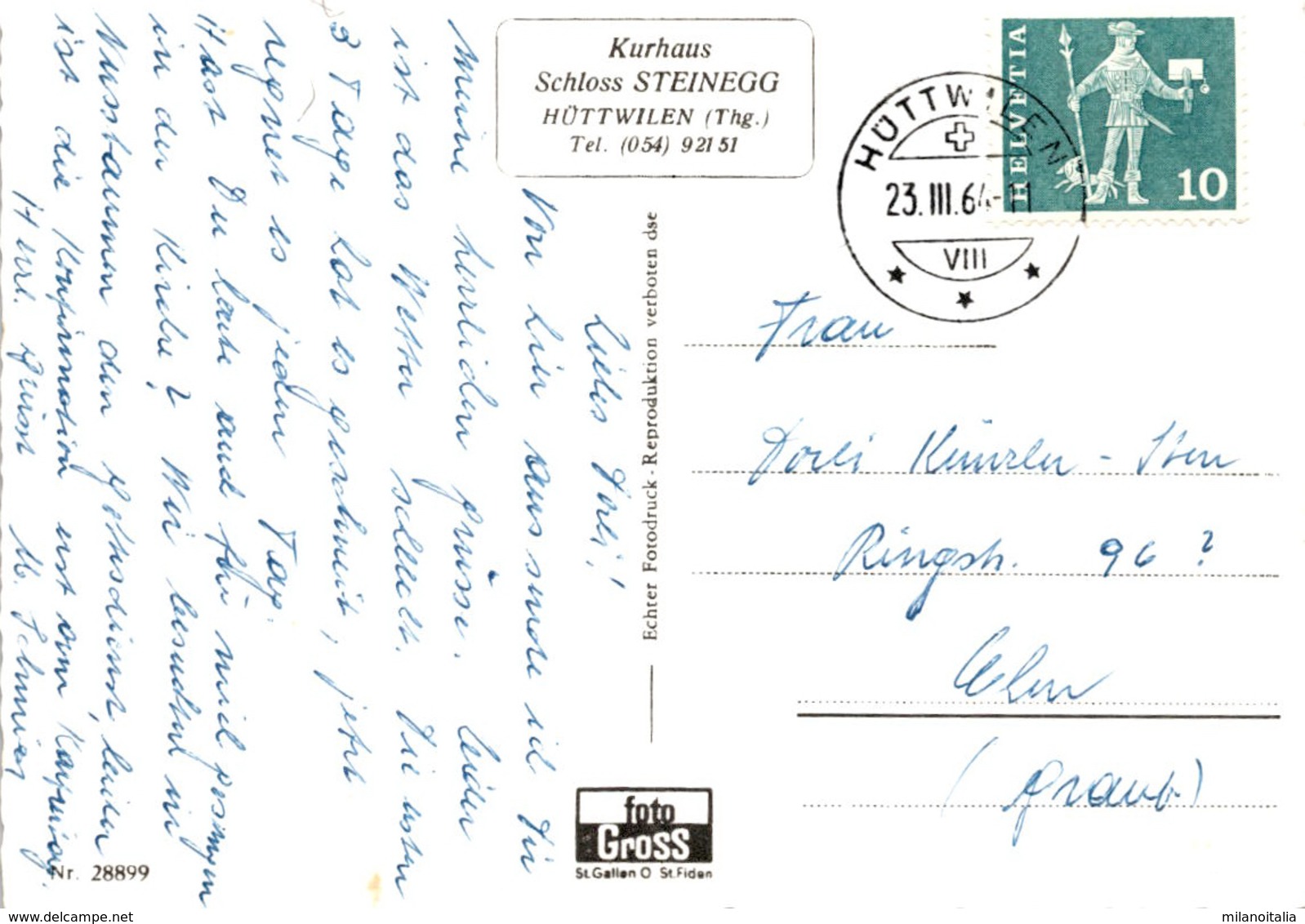 Kurhaus Schloss Steinegg Bei Hüttwilen (Thg.) (28899) * 23. 3. 1964 - Hüttwilen