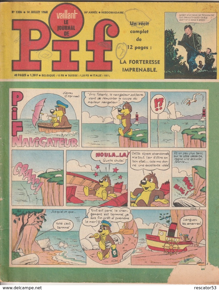 Rare Revue  Pif N°1206 Du 14 Juillet 1968 - Pif - Autres