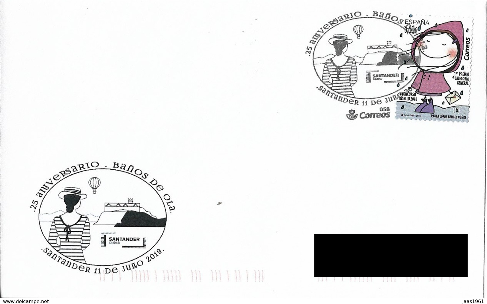 SPAIN. POSTMARK 25th ANNIV. BAÑOS DE OLA. SANTANDER 2019 - Other & Unclassified