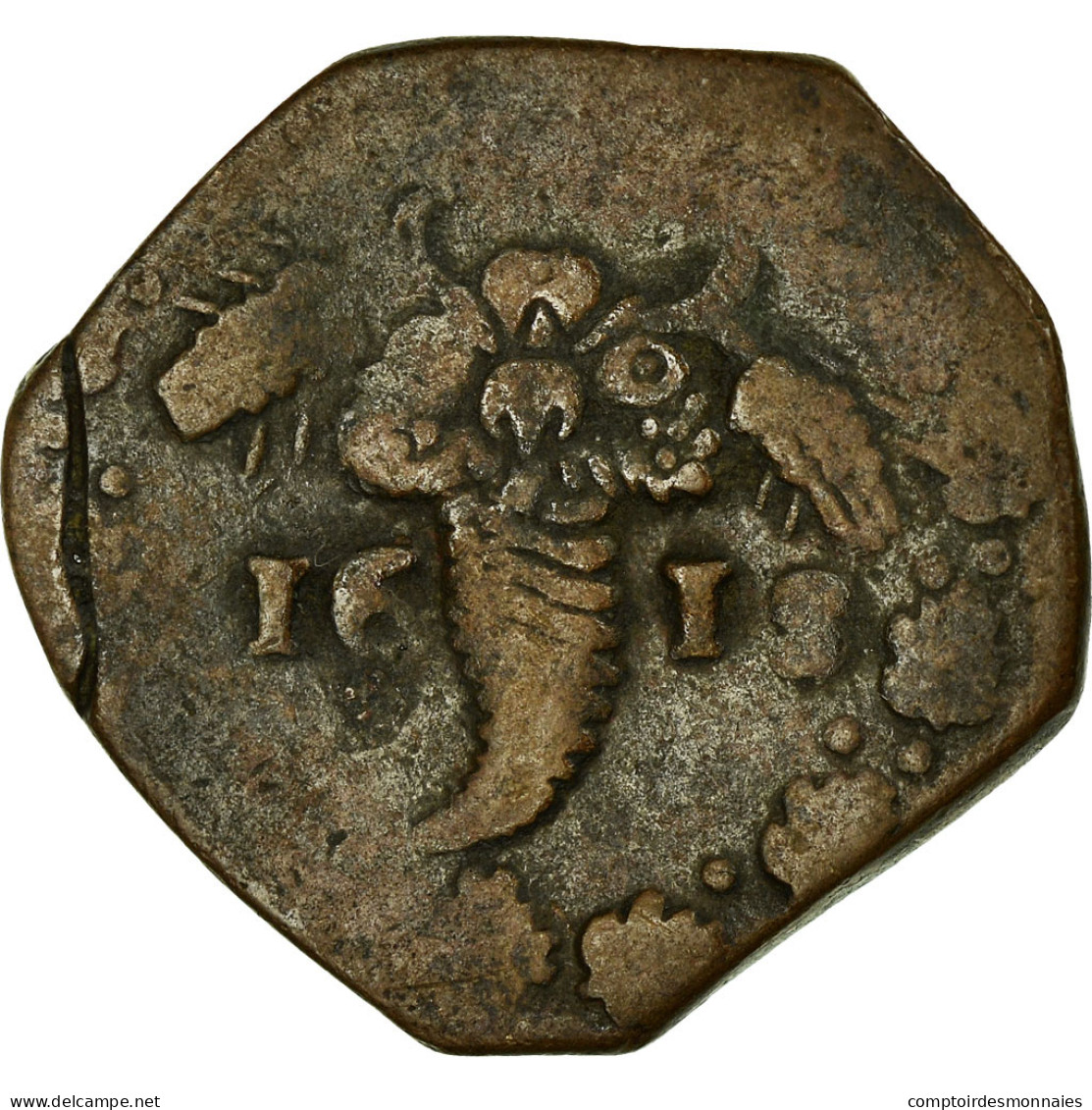 Monnaie, États Italiens, NAPLES, Filippo III, Tornese, 1615, TB+, Cuivre, KM:4 - Naples & Sicile