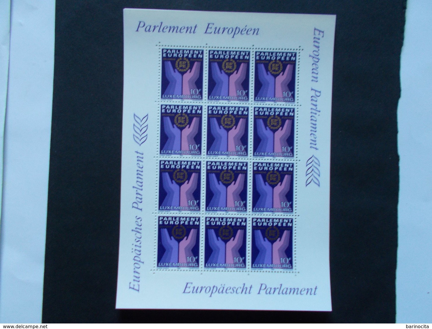 LUXEMBOURG -   N°  1047  En Feuillets De 12  Parlement Européen  Année 1984  Neuf XX ( Voir Photo ) - Full Sheets