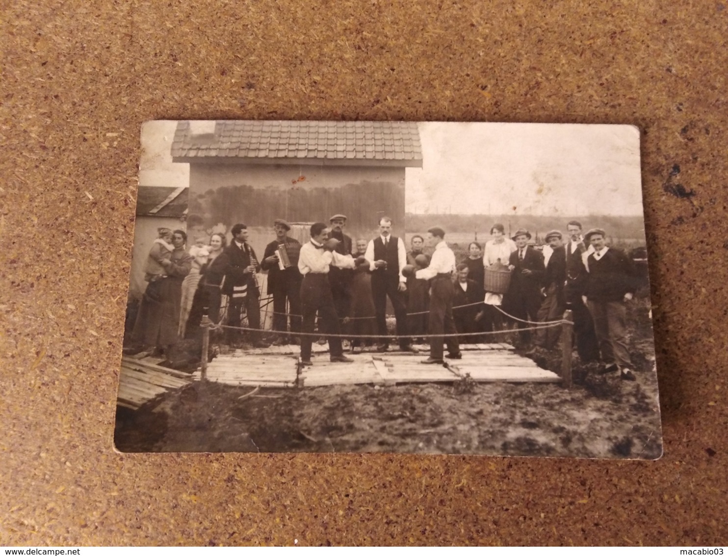 62 Pas De Calais :  Avion Carte Photo Carré--Sart-  Combat De Boxe Des Italiens Réf 7076 - Avion