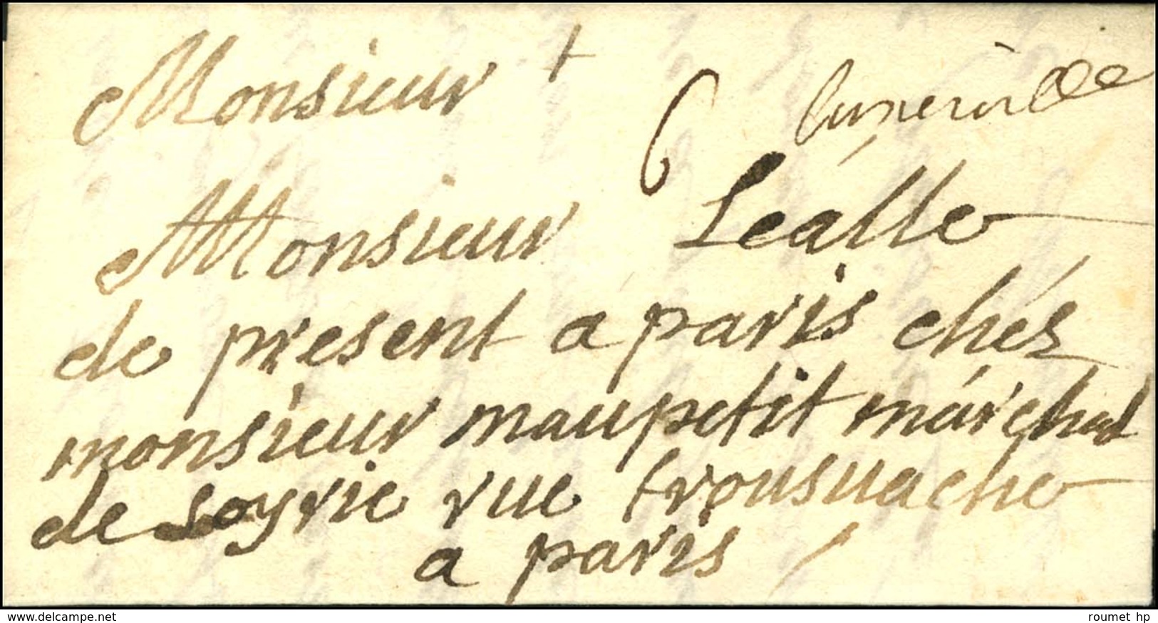 '' Luneville '' (L N° 8) Sur Lettre Avec Texte Daté Le 29 Août 1711 Pour Paris. - TB / SUP. - 1701-1800: Précurseurs XVIII