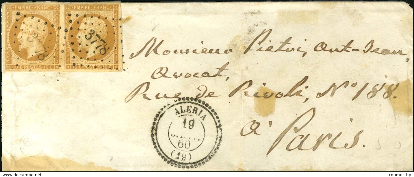 PC 3778 / N° 13 Paire Belles Marges Càd T 22 ALERIA (19). 1860. - TB. - Other & Unclassified