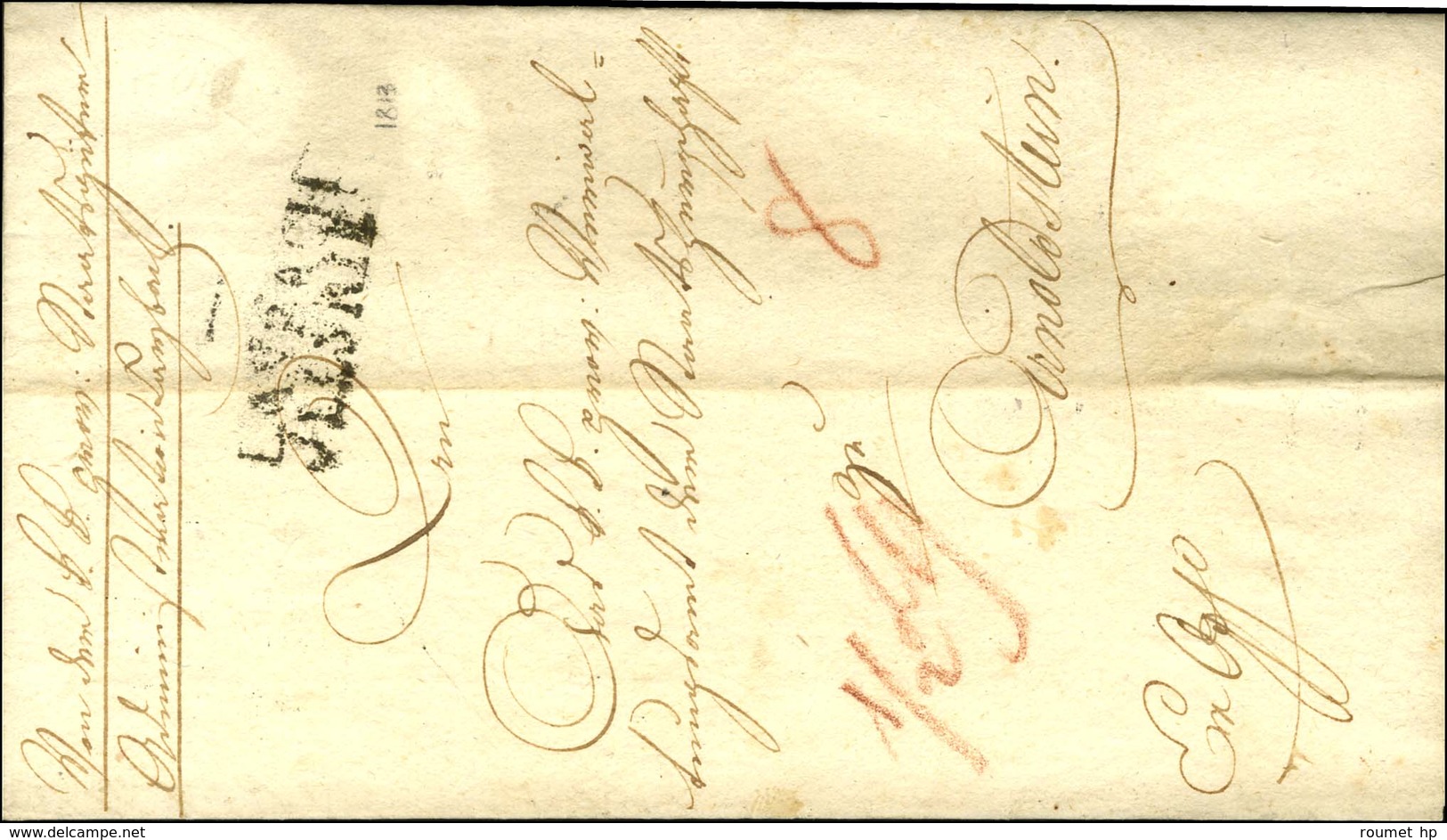 LAYBACH / ILLYRIE Sur Lettre Sans Texte Datée 1813. - TB. - R. - 1792-1815: Conquered Departments