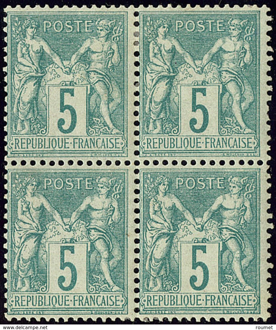 ** No 64, Bloc De Quatre (deux Ex *), Très Frais. - TB - 1876-1878 Sage (Type I)