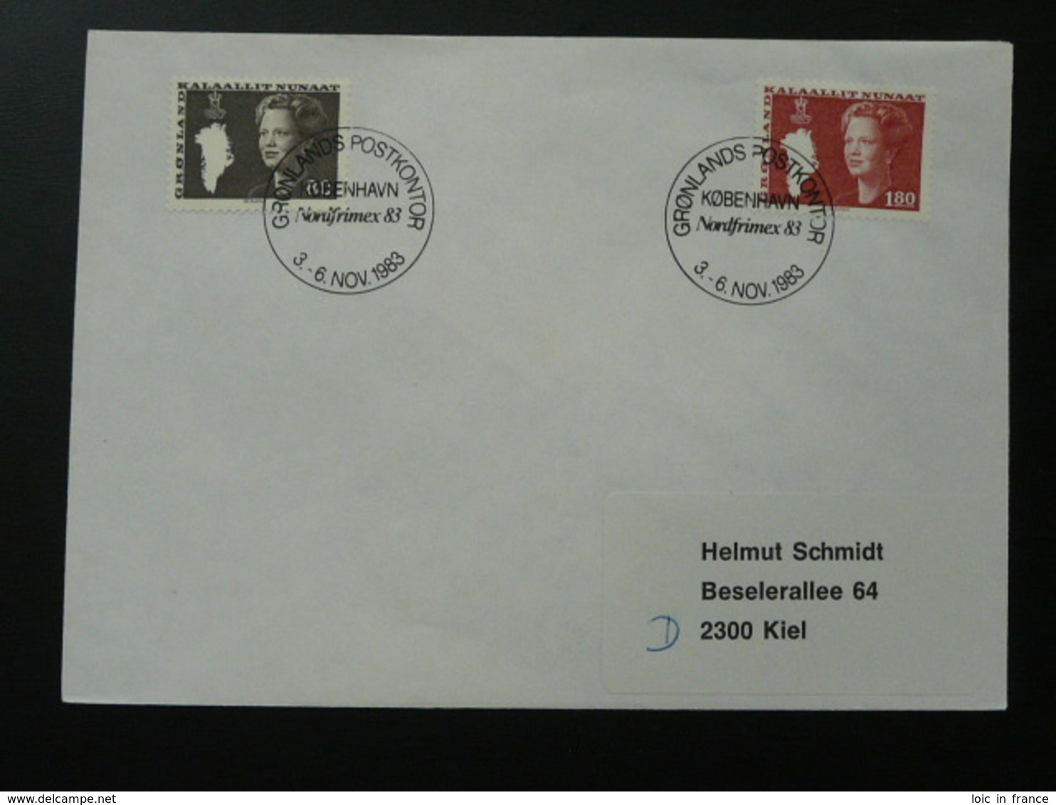 Slania Stamps Postmark Nordfrimex 1983 Copenhagen On Cover Greenland 69863 - Lettres & Documents