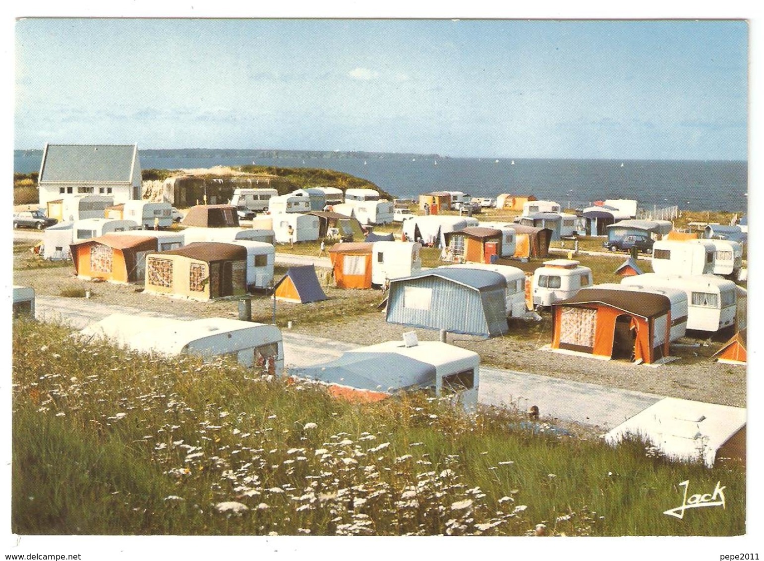 CPA 56 PLOEMEUR - Camping Caravaning Des Armées - Fort Du Talud - (Vue Peu Commune) - Ploemeur