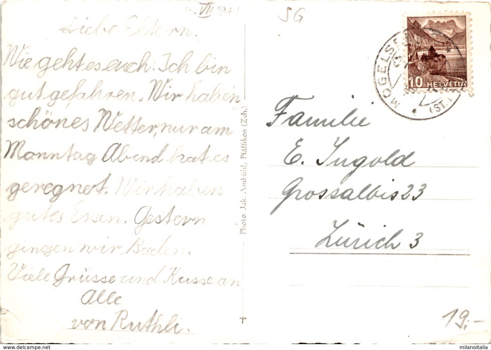 Gasthaus Und Ferienkolonie Zum Rössli - Mogelsberg (66) * 15. 7. 1941 - Mogelsberg