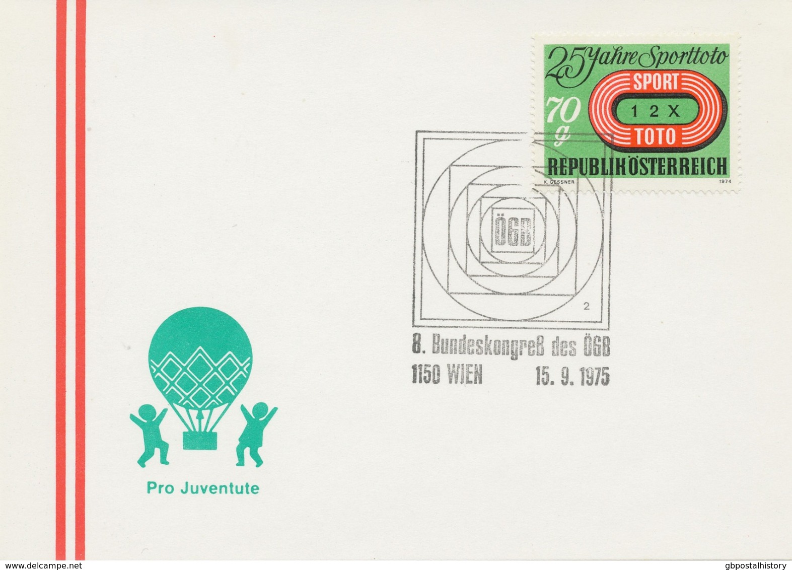 ÖSTERREICH 1975, SST 1150 WIEN 8. Bundeskongress Des ÖGB - Maschinenstempel (EMA)