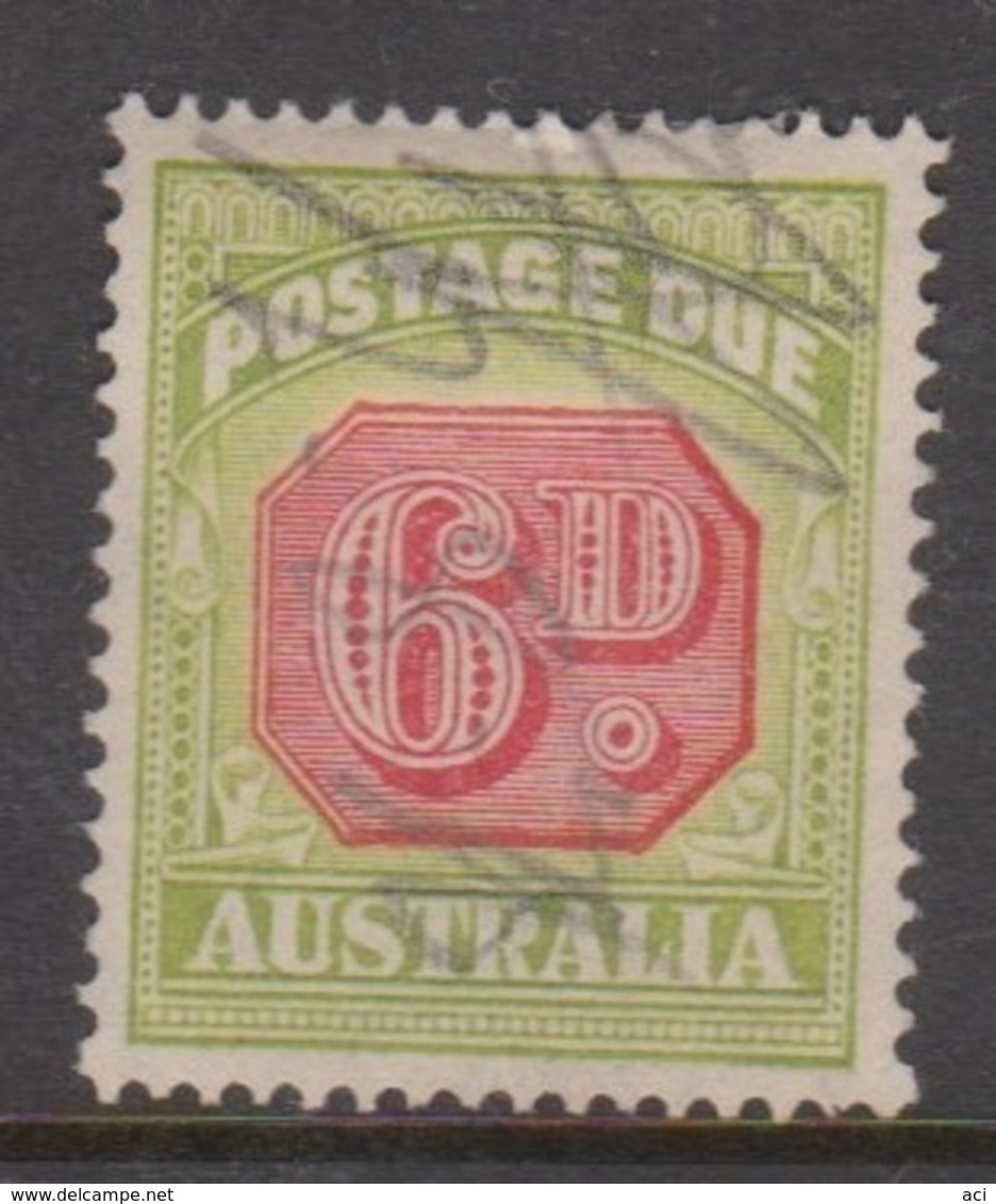 Australia D 117 1938 Postage Due 6 D,  Carmine And  Green,used - Portomarken