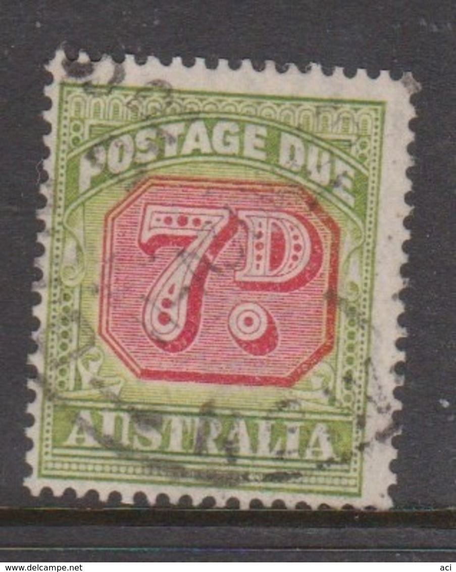 Australia D 126 1946-57 Postage Due ,7d ,carmine And  Green,used - Port Dû (Taxe)