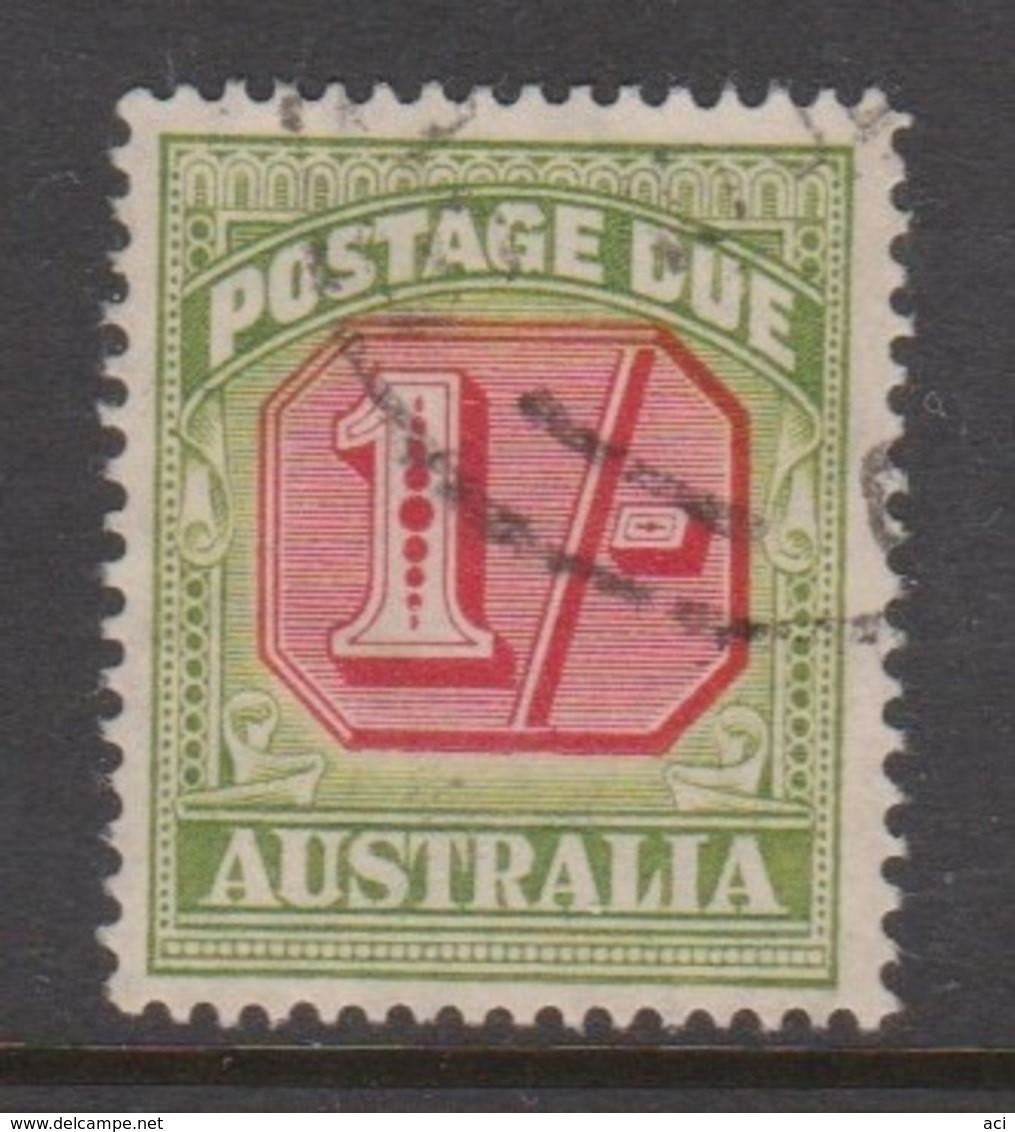 Australia D 128 1946-57 Postage Due ,one Shilling ,carmine And  Green,used - Segnatasse