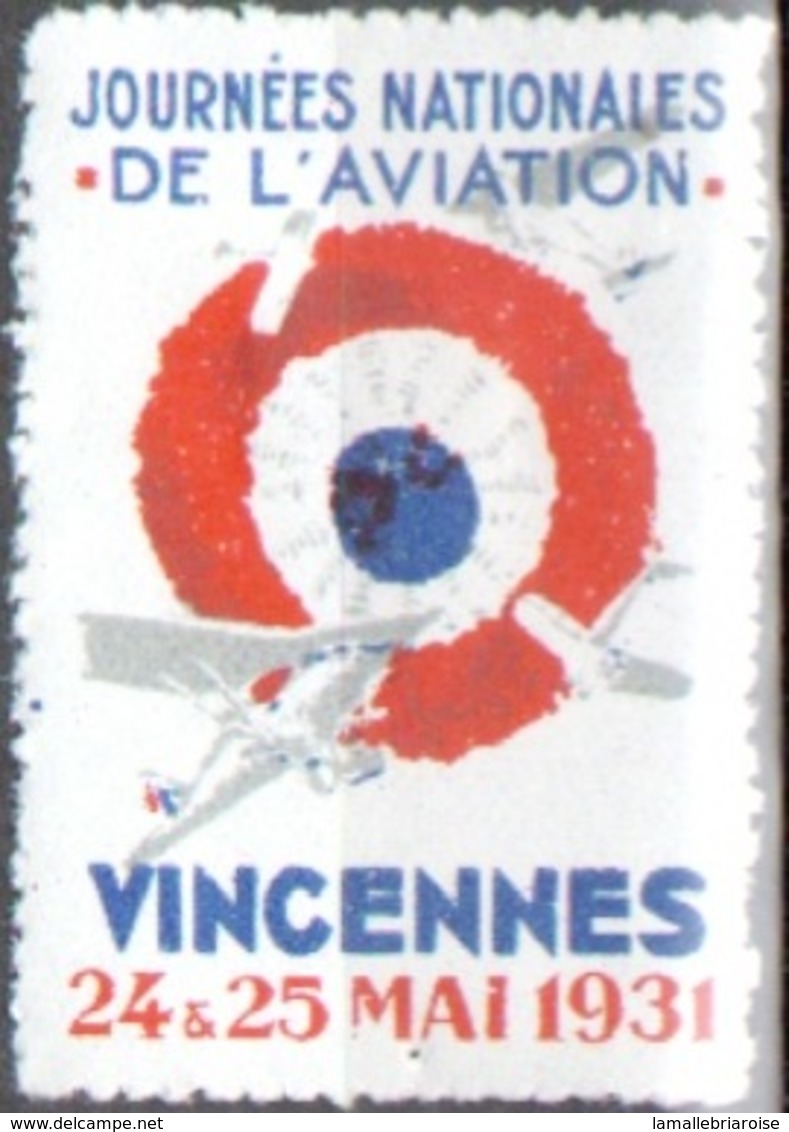 Vignette Journees Nationales De L'aviation Vincennes 24 Et 25 Mai 1931 - Aviazione