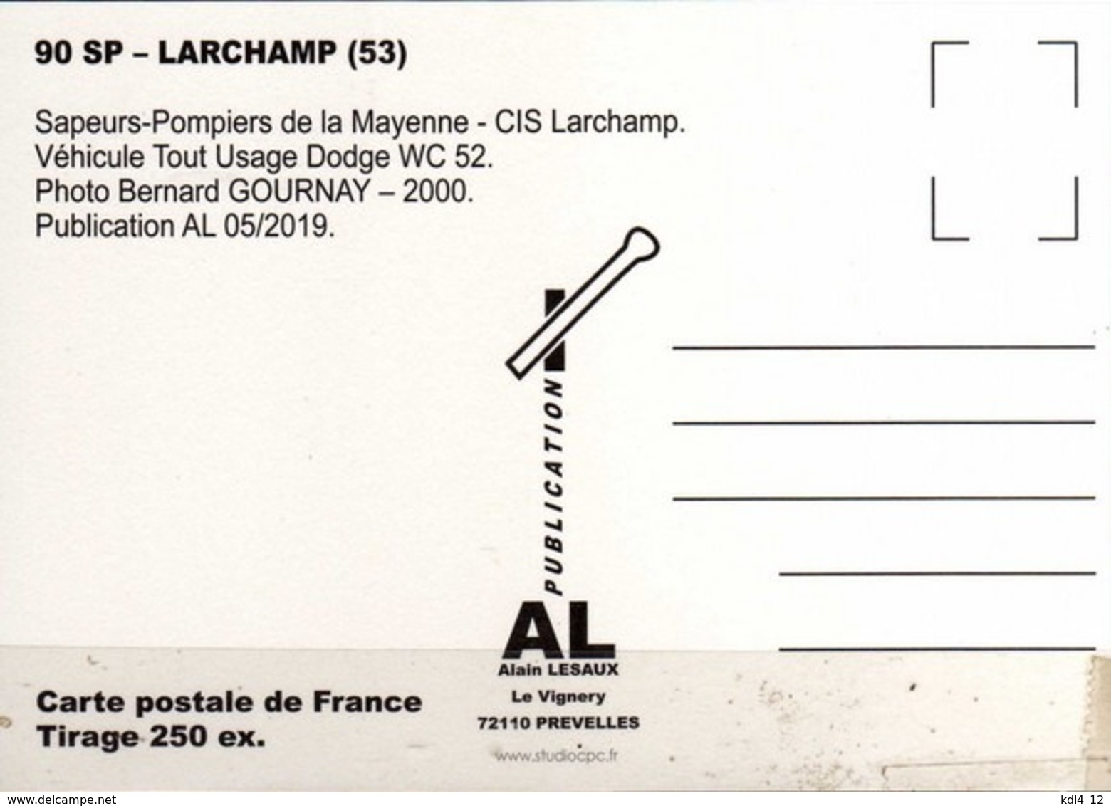 AL SP 090 - Véhicule Tous Usages - Dodge WC 52 - LARCHAMP - Mayenne - Larchamp