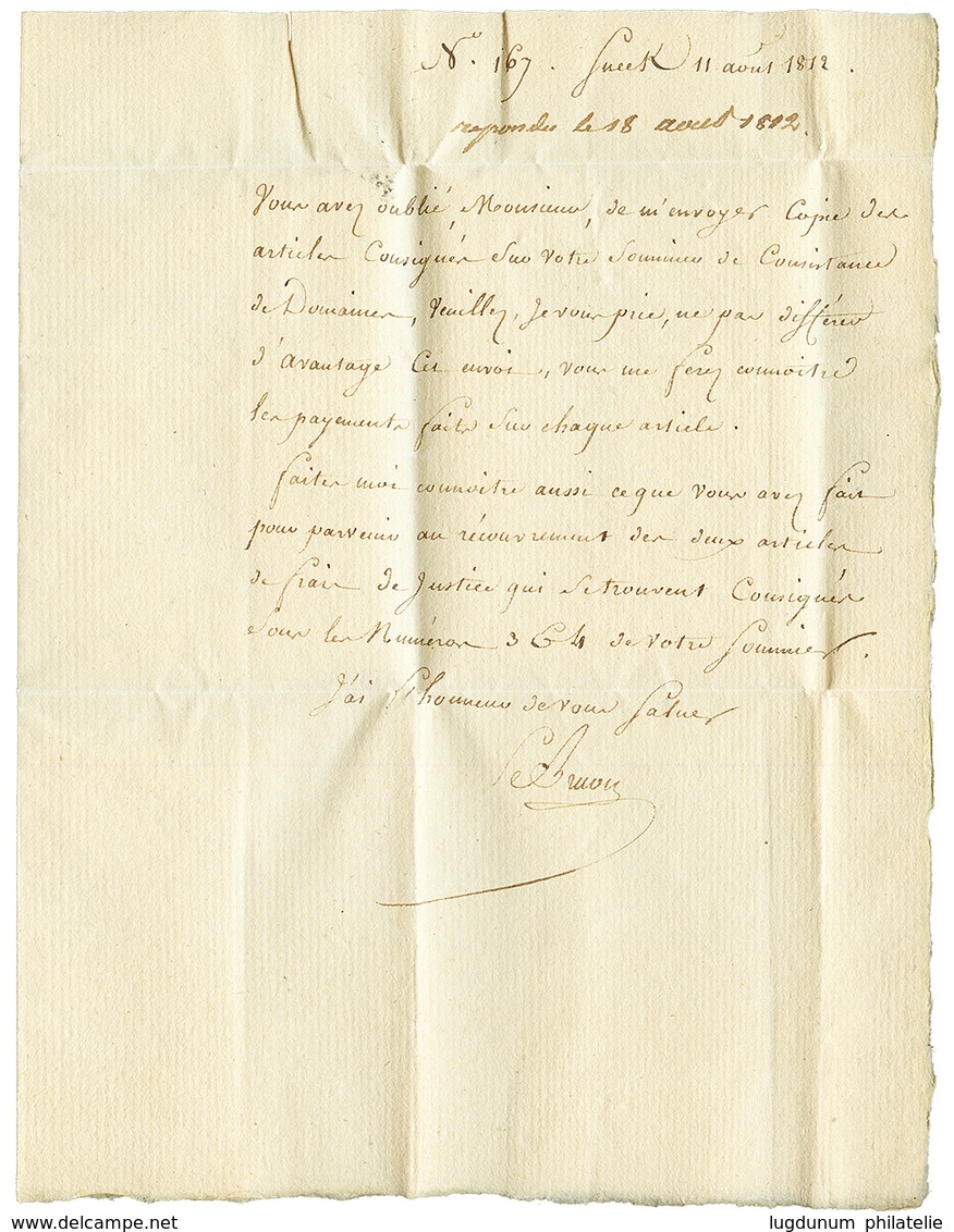 1812 122 SNEEK Sur Lettre Pour OUDEBERKOOP. TTB. - 1792-1815: Veroverde Departementen