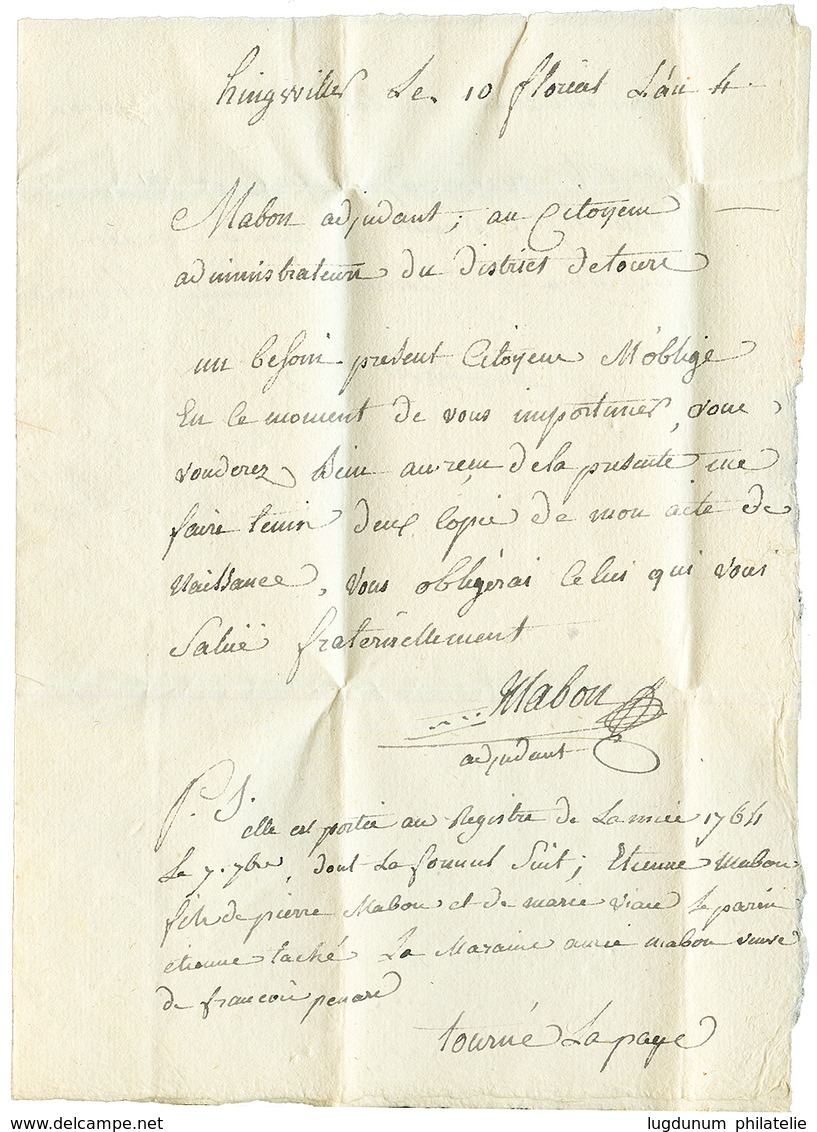 An 4 ARMEE DU RHIN / 8e DIVISION Sur Lettre Avec Texte Daté "HINGSVILLER" Pour La FRANCE. TTB. - Legerstempels (voor 1900)