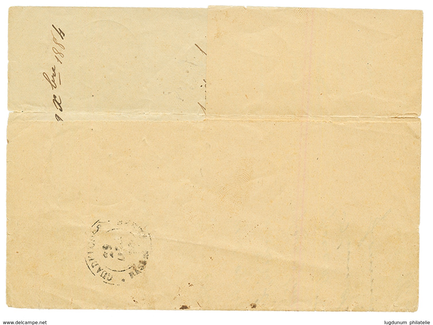 1884 CG Paire 5c + Cachet Rare RETOUR A L 'ENVOYEUR/G.P.E Sur Lettre De BASSE-TERRE Réexpédiée à ST CLAUDE. TB. - Andere & Zonder Classificatie