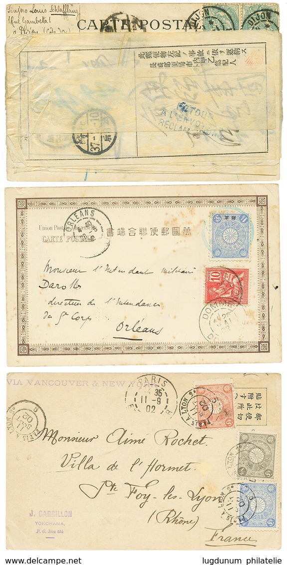 1902/04 Lot 3 Interesting Cover To And From JAPAN. Scarce. Vvf. - Other & Unclassified