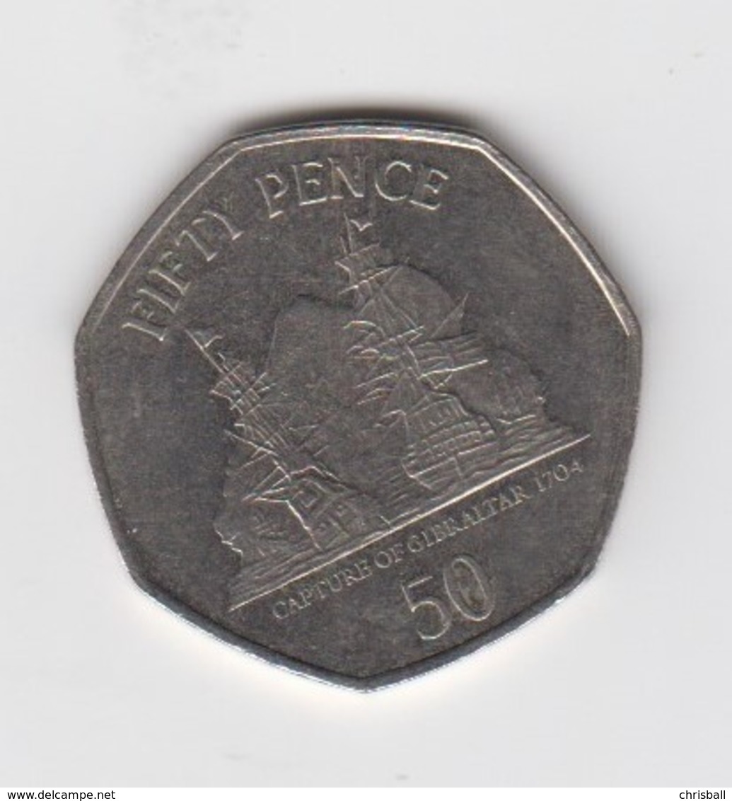 Gibraltar 50p Coin Capture Of Gibraltar 2008 (Small Format) Circulated - Gibraltar