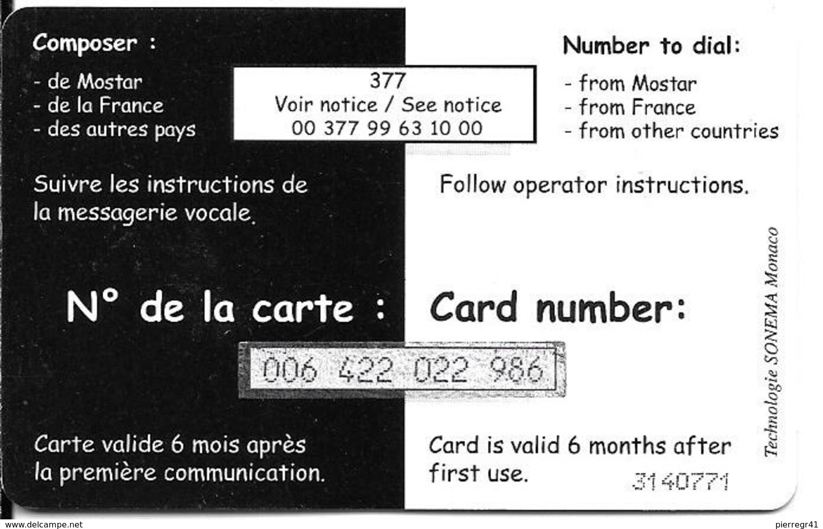 CARTE-PREPAYEE-MILITAIRE- ECOPHONING-DIVISION SALAMANDE-GRIS-PALE-10000Ex-TBE - Military Phonecards