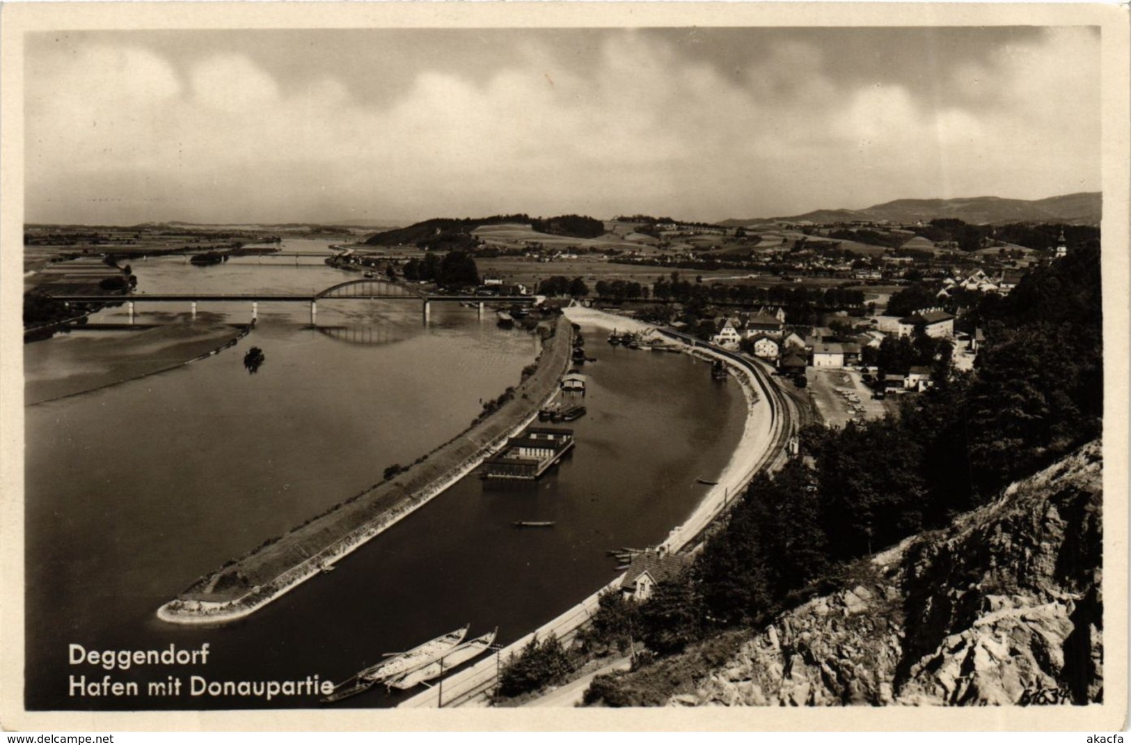 CPA AK Deggendorf Hafen Mit Donaupartie GERMANY (892447) - Deggendorf